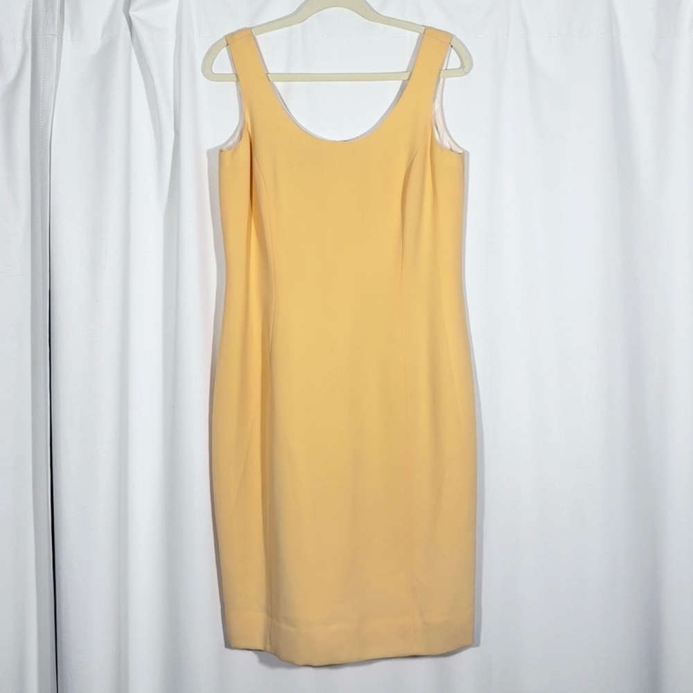 Austin Reed Vintage Butter Yellow Worsted Wool Dress